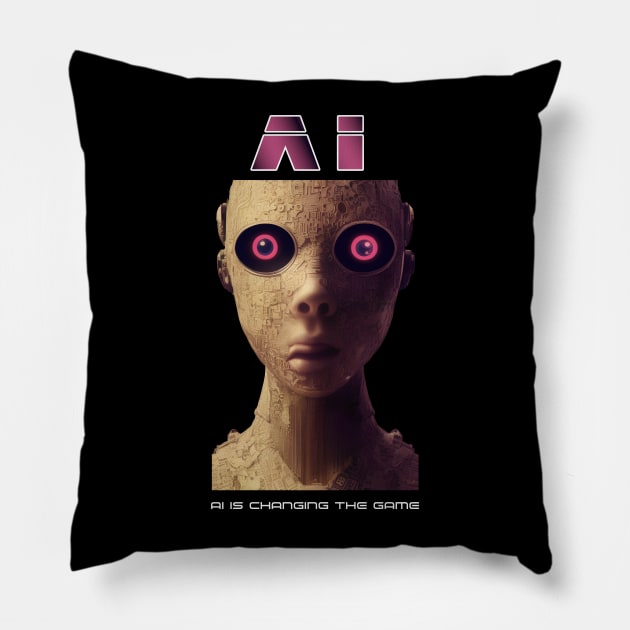 Intelligence amplified: The AI revolution is here Pillow by Aleksandar NIkolic