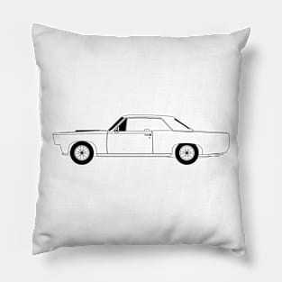 GTO Convertible Black Outline Pillow