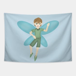 Boy Fairy in Green Tapestry