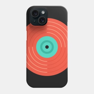 Minimalistic Retro Vinyl Record Phone Case