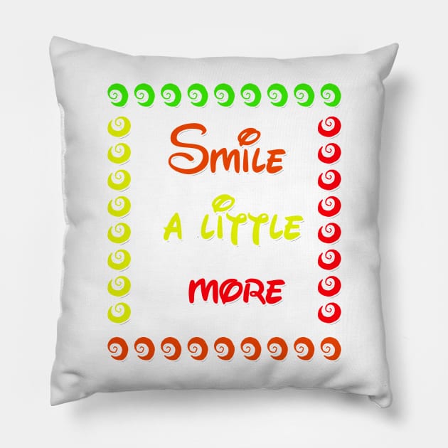 smile a little more Pillow by sarahnash