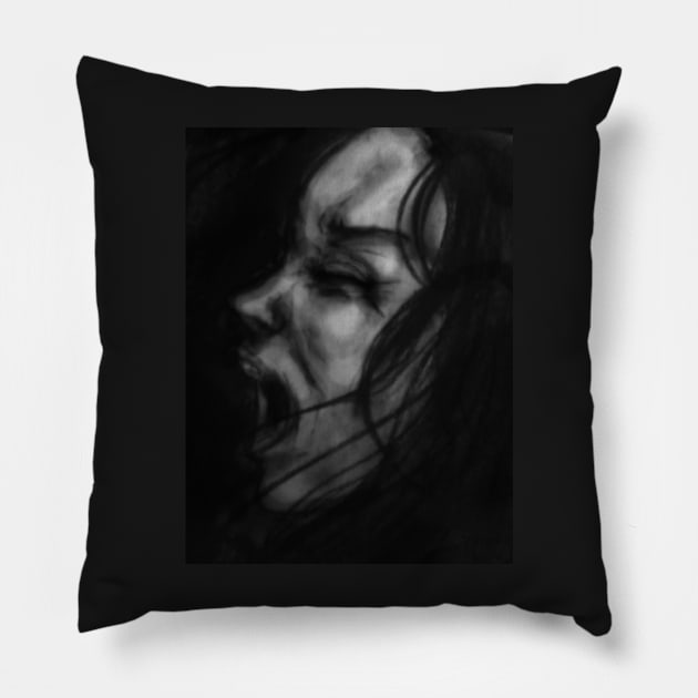 Screaming out Pillow by YaebaArts