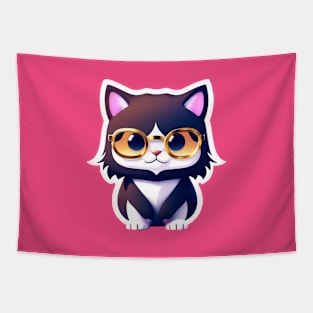 kitten with glasses Tapestry