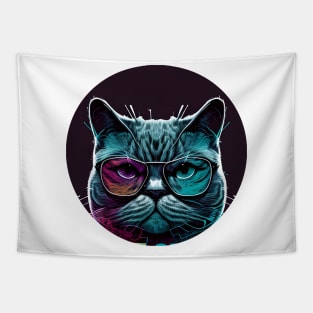 Cool Cat Grandpa Cool Cat Dad - Love Cat Tapestry