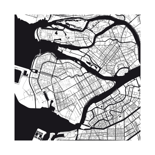 Leningrad Map City Map Poster Black and White, USA Gift Printable, Modern Map Decor for Office Home Living Room, Map Art, Map Gifts by 44spaces