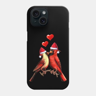 Red Cardinal birds in love Christmas Phone Case