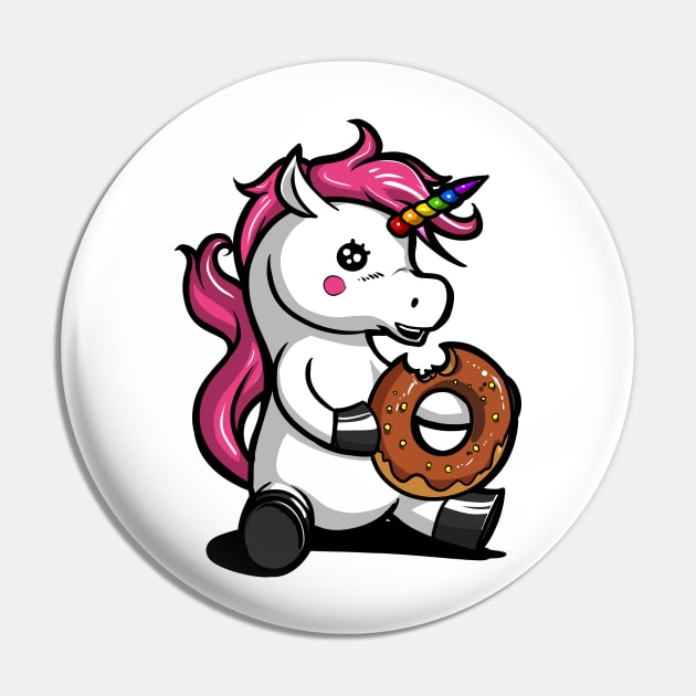 Unicorn Donut Pin by underheaven