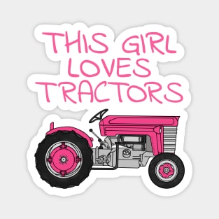 Vintage Tractor, This Girl Loves Tractors, Female Farmer Magnet