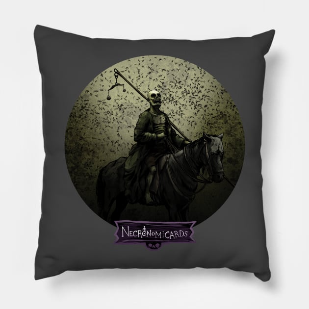 NecronomiCards - The Four Horsemen - Famine Pillow by andyhuntdesigns