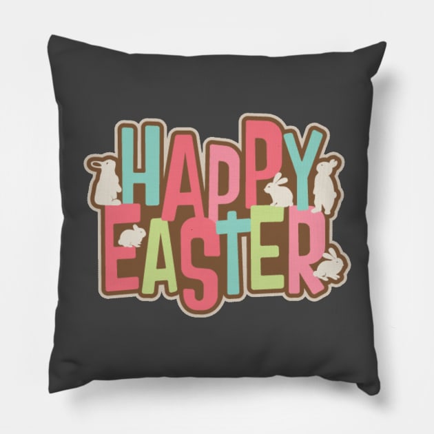 Happy Easter - Cute Gift Pillow by Seopdesigns