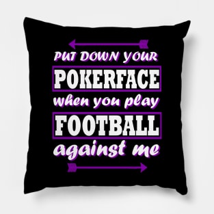 American Football Touchdown Girl Saying Pillow