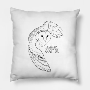 A night owl - white Pillow