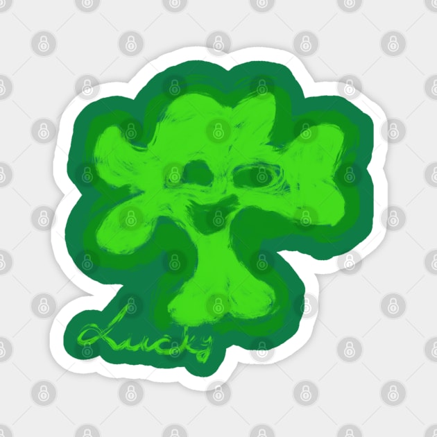 Green lucky st.Patrick’s day Magnet by Sukipeki75