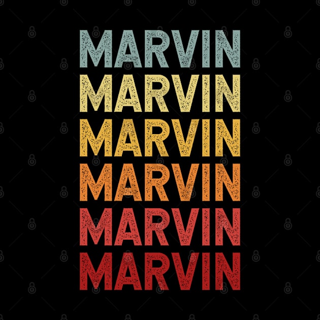 Marvin Name Vintage Retro Gift Named Marvin by CoolDesignsDz