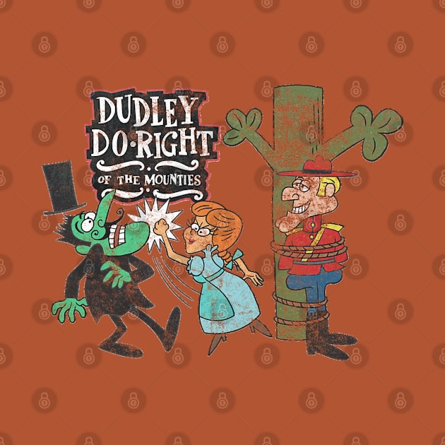 Dudley Do Right, Nell and Snidely Whiplash -Distressed, Authentic by offsetvinylfilm