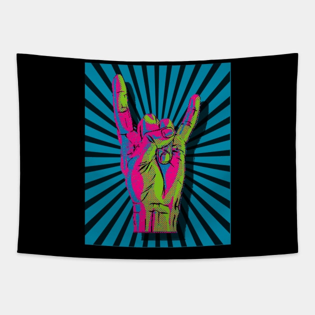 HEAVY METAL HAND SIGN Tapestry by shethemastercovets