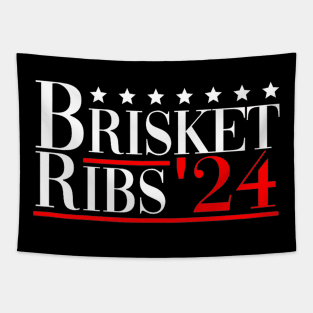 Brisket Ribs 2024 Funny Political Election Brisket Ribs 24 Tapestry