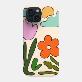 Retro Flowers Organic Abstract Phone Case