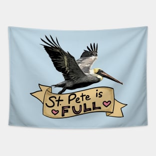 St Pete Full Pelican Tapestry