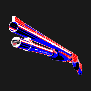 Shotgun Punchado Blank Text v. Code: Red White Blue T-Shirt