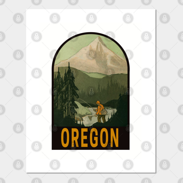 Vintage Oregon Travel Decal Oregon Posters And Art Prints Teepublic