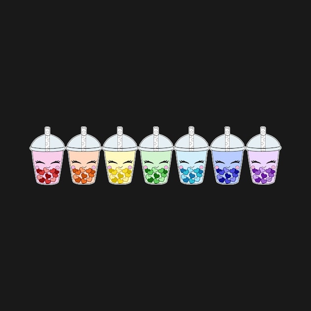 Rainbow Bubble Tea by Happy Taco Studio