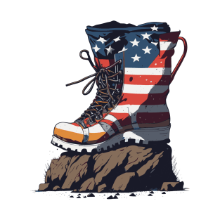 american hikers, hiker boots T-Shirt