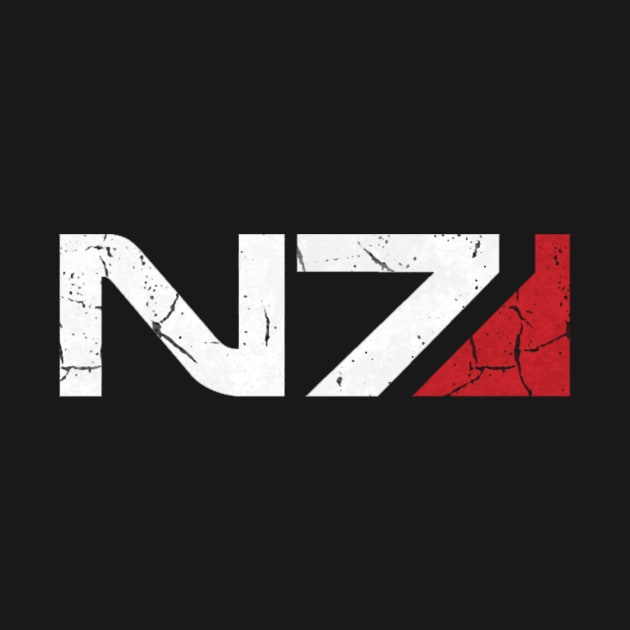 Mass Effect N7 Cracked Logo by Meta Nugget