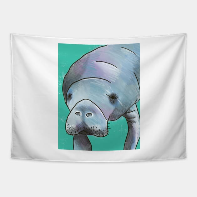 Manatee Tapestry by shehitsback