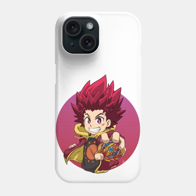 Hyuga Asahi with Super Hyperion from Beyblade Burst Superking Phone Case by Kaw_Dev