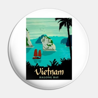 Halong Bay Travel and Tourism Vietnam Poster Pin