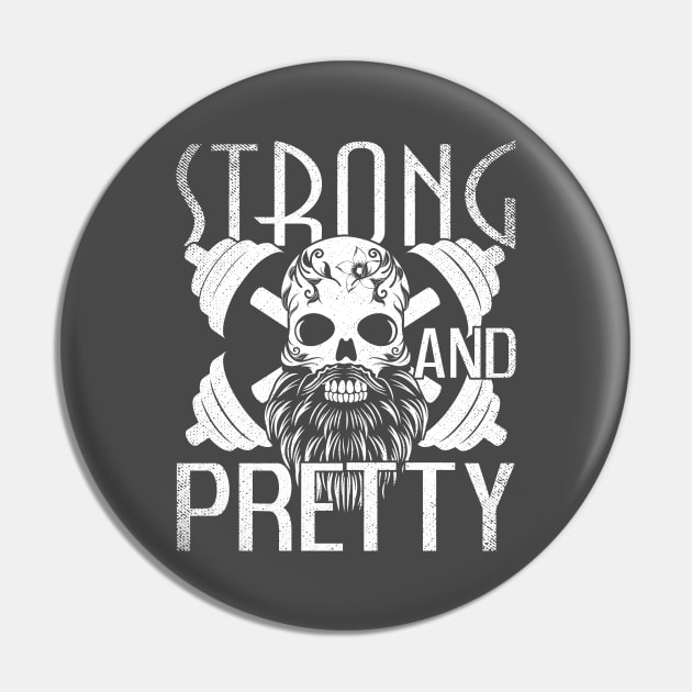 Strong and Pretty Strongman Gym Vintage Pin by Sofiia Golovina