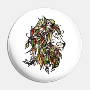 Rasta Lion Pin