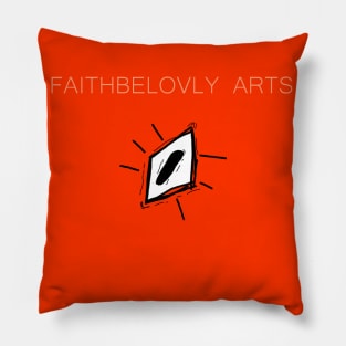 Faithbelovly Arts Logo with Text Pillow