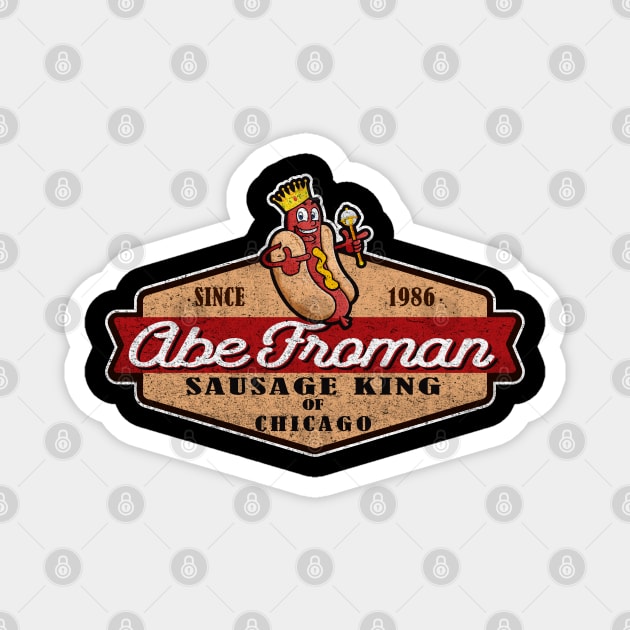 Abe Froman Sausage King of Chicago Retro Seal Magnet by Alema Art