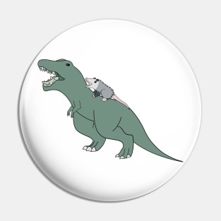 Opossum T-Rex Pin