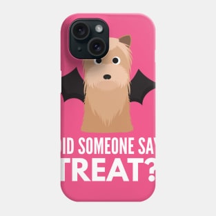 Yorkshire Terrier Halloween Trick or Treat Phone Case