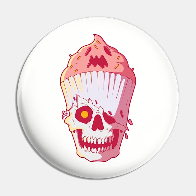 Ice Cream Skull Pin by pedrorsfernandes