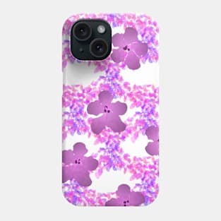 Basket Weave Vines and Flowers on White Phone Case