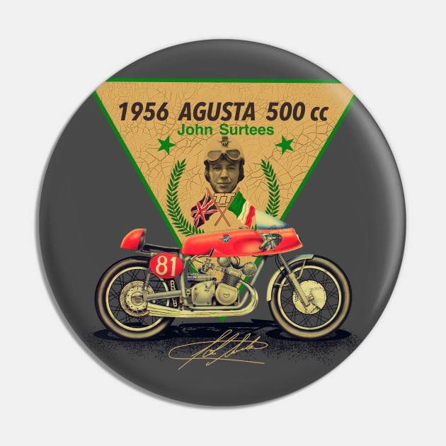 Vintage 1956 Agusta 500cc Motorcycle Winner Isle of Man Manx Grand Prix by MotorManiac Pin by MotorManiac