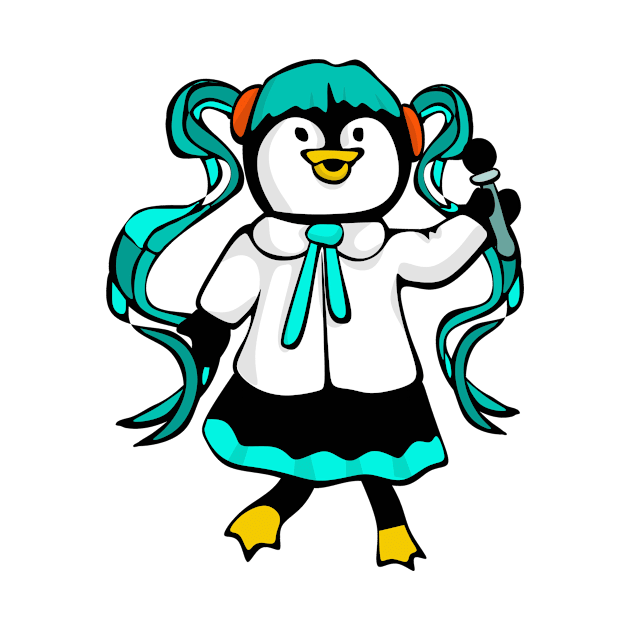 Hatsune Pengu by BluegirlGraphics