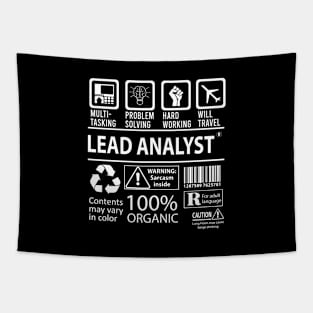 Lead Analyst T Shirt - MultiTasking Certified Job Gift Item Tee Tapestry