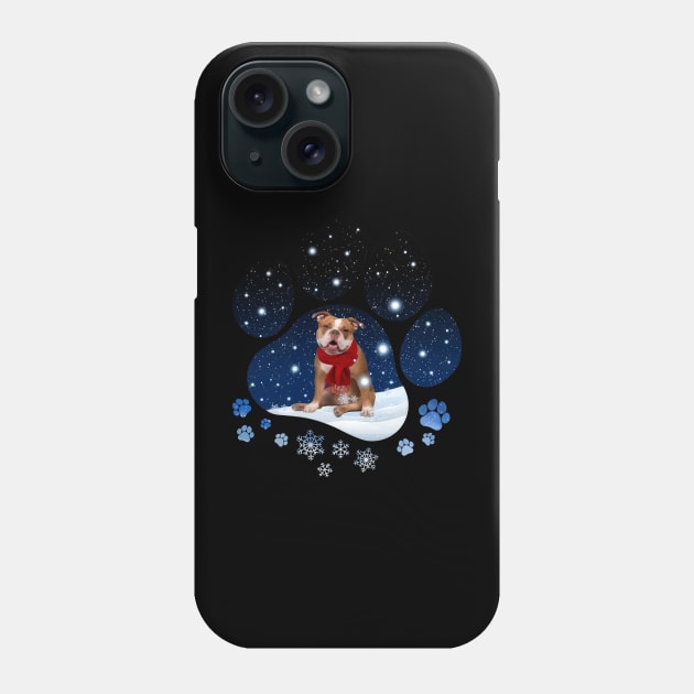 Snow Paw Old English Bulldog Christmas Winter Holiday Phone Case by TATTOO project