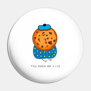 funny chocolate chip cookie Pin