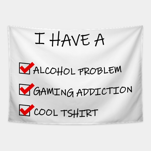 Alcohol problem gaming addiction Tapestry by PurpleandOrange