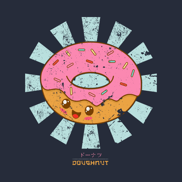 Happy Doughnut Retro Japanese by Nova5