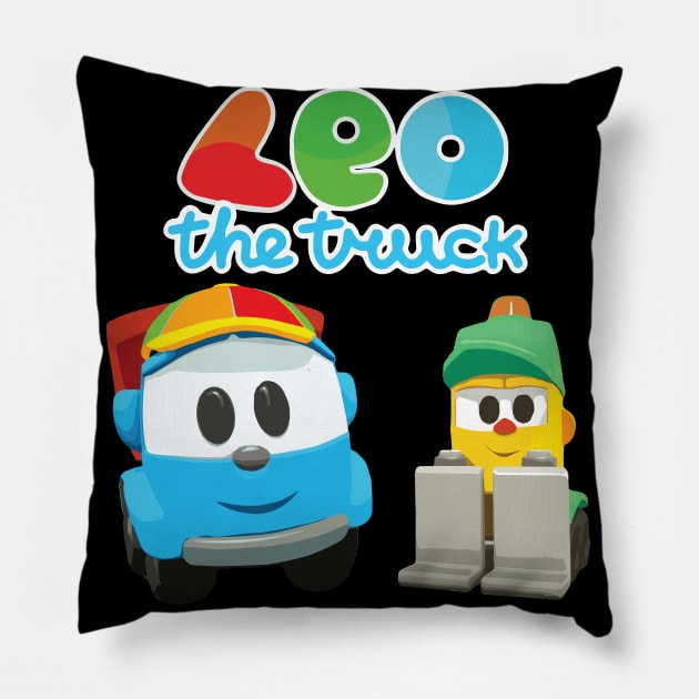 Leo the Truck and Lifty Hats Pillow by cowtown_cowboy