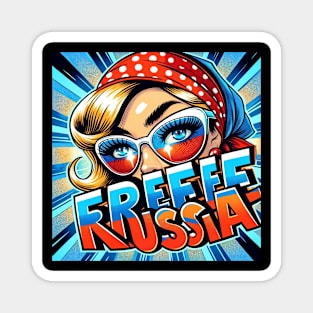 Free Russia T-shirt Magnet