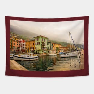 Castelletto Waterfront on Lake Garda in Italy Tapestry