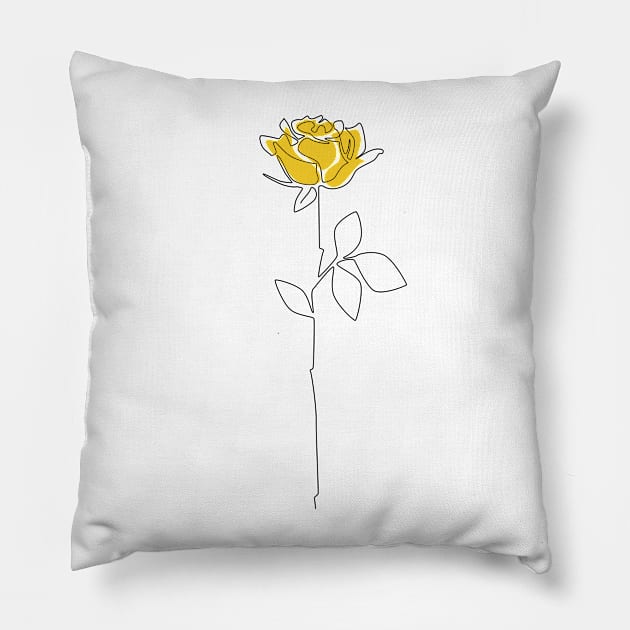 Lemon Rose Pillow by Explicit Design